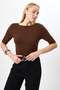 8279A Short Sleeve Badi Brown - 6