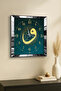 ساعة حائط مزخرفة من MDF مع إطار فضي وكتابة 'فاف' - 3