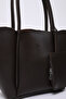 Brown Color Shk122 Faux Leather, Snap Fastener, Makeup Bag, Wallet, Hand, Arm and Shoulder Bag - 5