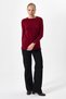 Burgundy Crew Neck Side Slit Tunic 8229A - 7