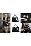 Nubuck Women's Hand and Shoulder Bag with Belt and Scarf on the Front - 5