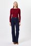 8264A Crew Neck Ribboned Badi Burgundy - 3