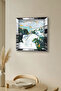 Silver Framed Cold Peak-Themed Decorative Mdf Wall Clock - 5