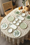 Fall Leaf Stackable Ceramic Breakfast Serving Set 14 Pieces