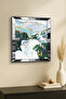 Silver Framed Cold Peak-Themed Decorative Mdf Wall Clock - 3