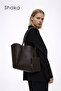 Brown Color Shk122 Faux Leather, Snap Fastener, Makeup Bag, Wallet, Hand, Arm and Shoulder Bag - 8