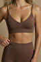 Brown Push up High Waist Seamless Scrunch Biker Sports Shorts |   Solis - 5