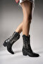 Rhifthil Women's Boots 00125001 Black Leather - 6