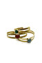 Handmade Pure Brass Natural Stone Cuff Bracelet Authentic Wide Bohemian Adjustable Cuff Bracelet - 4
