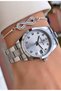 Brand Yellow Silver Color Women's Wristwatch - Bracelet 0850dkl011173 - 4