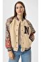 Bomber Jacket with Printed Embroidered Sleeves - 2