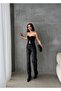 Women's Black Color Shiny Stone Special Design Jean Denim Pants - 7