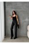 Women's Black Color Shiny Stone Special Design Jean Denim Pants - 3