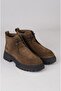 Seç 51464 Genuine Leather Men's Women's Boots Khaki Suede