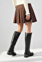 Women's Half Zipper Casual Boots Gilaze Black - 3