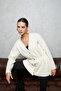Women's Ecru Gold Snap Detailed Soft Knit Cardigan - 2