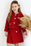Girl's Carmen Red Tweed Skirt Jacket Top and Bottom Set October 29 Show Outfit - 6