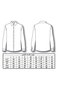 Long-Sleeved Girls' School Shirt with Ruffles, Tulle Trim, and Polka-Dot Front for April 23 - White Shirt - 6