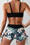 Drawstring Adjustable Printed Bikini Set - 3