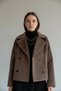 Light Brown Mink Smooth Textured Short Coat - 2