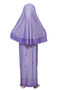 Children's Prayer Suit Practical Two Pieces Patterned Sleeves and Removable Headscarf Lycra Hijab Dress (6-12 - 5