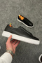 Men's Leather Sneaker Shoes Black - 7