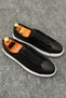 Men's Leather Sneaker Shoes Black - 8