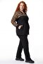Women's Plus Size Leopard Paneled Tie Detail Tracksuit Set - 2