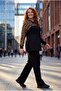 Women's Plus Size Leopard Paneled Tie Detail Tracksuit Set - 8