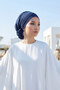 عمامة جاهزة مطوية ومخيطة، أزرق داكن، HT-31A