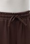 Brown Elastic Waist Wide Leg Women's Sweatpants 9218m - 4