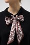 Mock Neck Women's Knitwear Sweater with Black Scarf Detail 2465 - 4