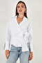 Cotton Regular Fit Long Sleeve Tie Detail Shirt Shirt 65200538 - 3
