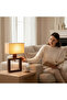Modern Square Wooden Table Lamp - 4