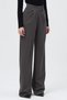 Anthracite High Waist Double Button Wide Leg Women's Trousers 5010 - 3