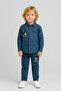 Boy's Mickey Mouse Embroidered - Denim Shirt - Trousers - Denim Suit - 2