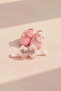 Pink Baby Glitter Bow Detail Bandana Newborn Booties - 3