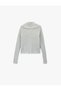 Slim Fit Long Sleeve Mock Neck Zippered Faux Fur Cardigan - 5