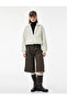 Comfortable Fit Long Sleeve Zippered Crop Plush Jacket with Embroidery Detail on the Back and Pockets