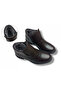Gr0248 Genuine Leather Inner Fur Miflon Non-Slip Sole Laceless Zippered Easy Wear Boots - 6