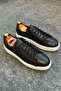 Black Leather Men's Sneakers-Black Lightweight Comfortable and Stylish Men's Sneakers - 3
