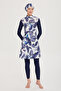 Remsa Design Lycra Hijab Swimsuit Blue Leaves R900-105 - 3