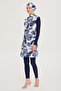 Remsa Design Lycra Hijab Swimsuit Blue Leaves R900-105 - 5