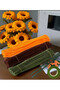 3-Piece Sunflower Making Kit – 125 Chenille (Orange, Dark Brown, Light Green) Flower Wires - 4