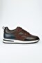 Novara Genuine Leather Handmade Men's Brown Sneakers - 3