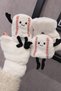 Fingerless & with Cover, Warm Holder, Soft Plush Women Gloves - 6