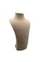 Suede Fabric Elisia Mannequin Brown Color 32/15 cm Necklace Choker Jewelry Display Manikin - 6