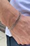 Thin Flat Tight Chain Sports Men's Steel Chain Bracelet 3mm 21cm Eck13B - 2