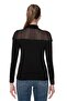 8540 Lace Top Turtleneck Long Sleeve Women's Bodysuit - 2