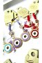 Lilac Gold Plated Evil Eye Beaded Keychain - 7